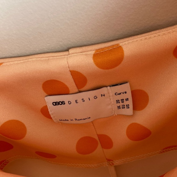 ASOS Curve Size 16 Polka Dot Dress - Picture 3 of 6